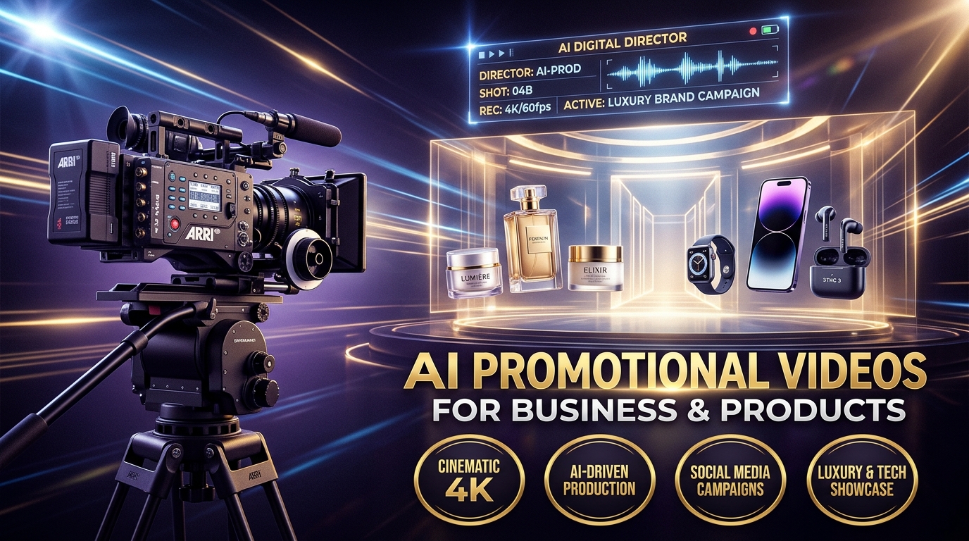 I will create AI-powered promotional videos for your business, product or social media campaign