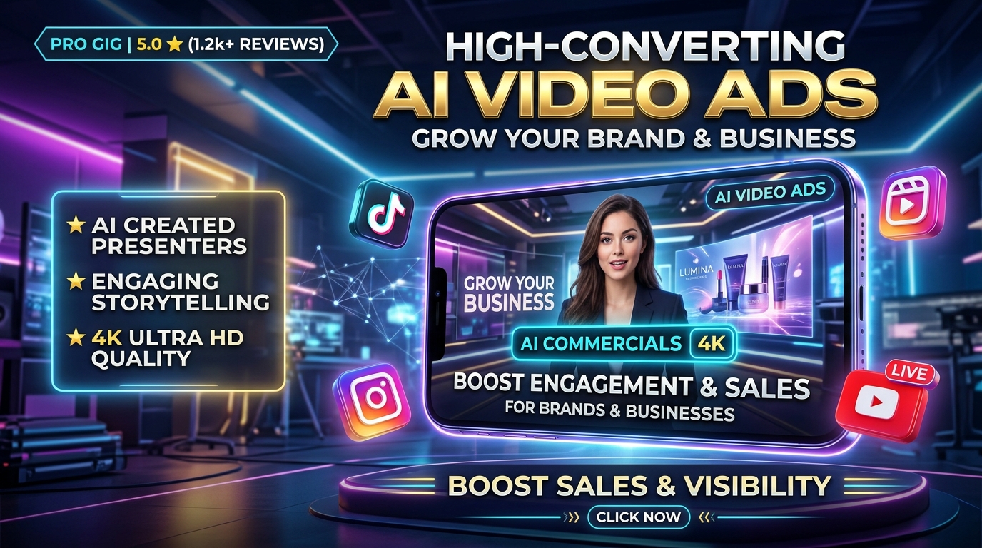 I will create AI video ads for your brand, product or business