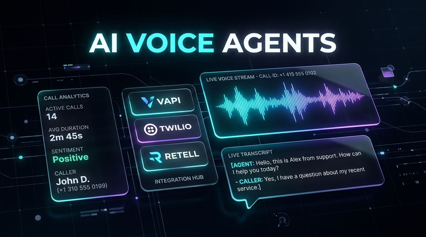 I will build an AI voice agent and automated calling bot with Retell, Vapi, and Twilio