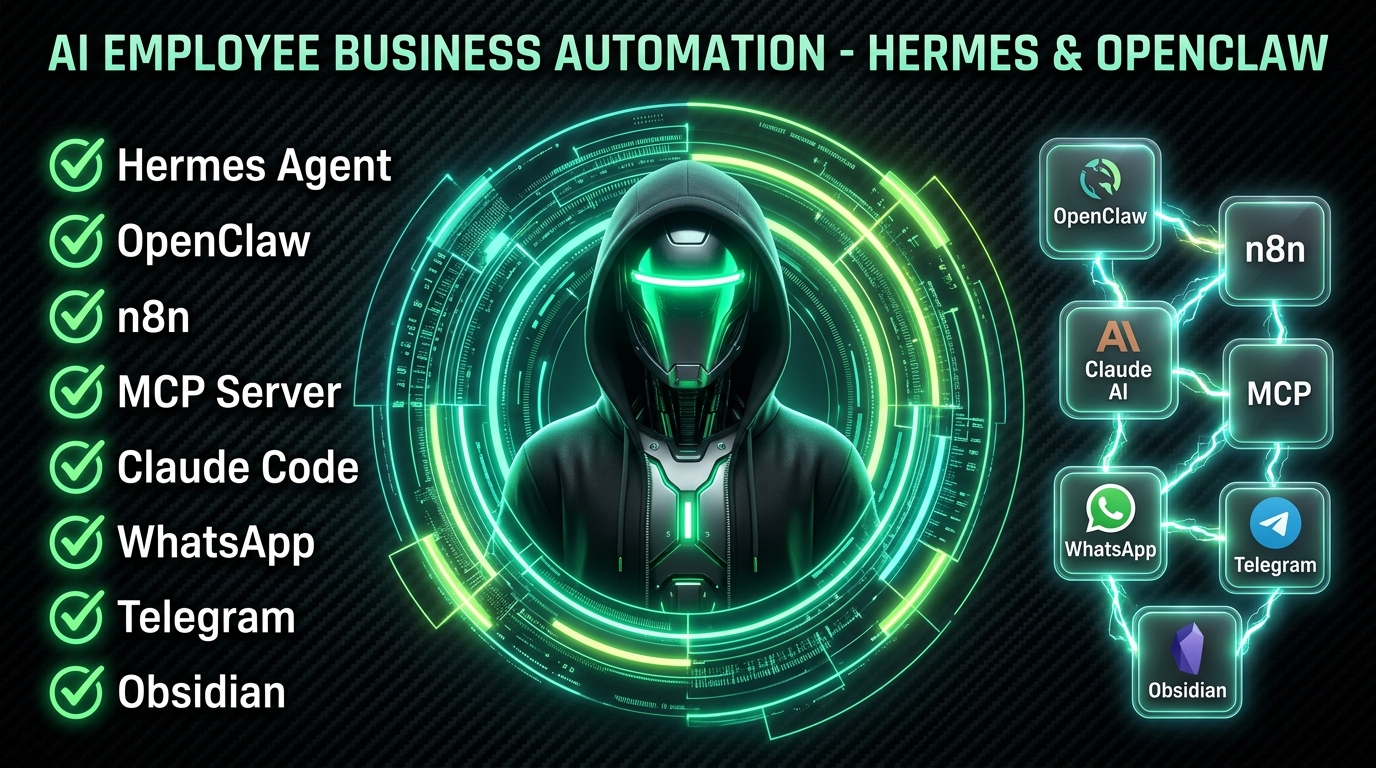 I will build an AI employee and autonomous agent with Hermes Agent, OpenClaw, and n8n