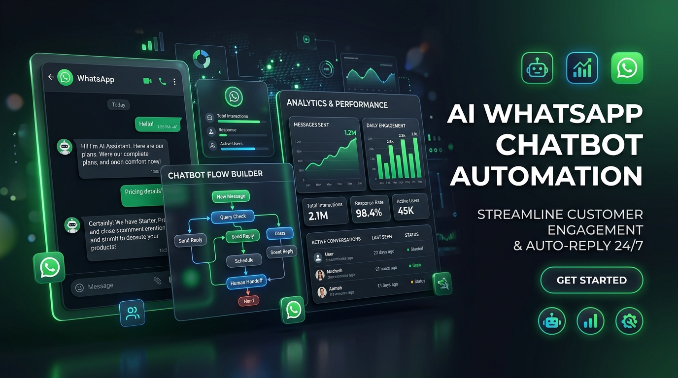 I will build a custom AI WhatsApp marketing chatbot with CRM & webhook automation