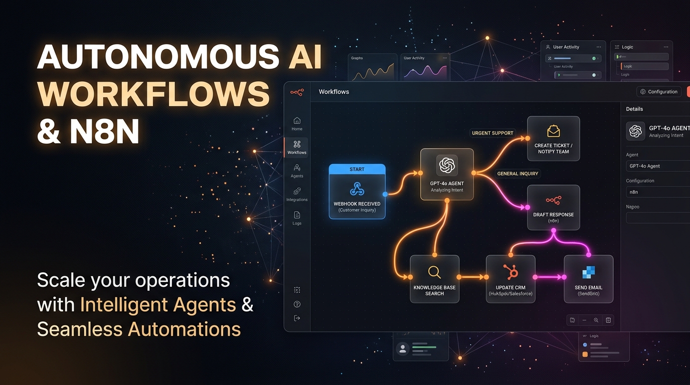 I will build autonomous AI agents and automated workflows in n8n, Make, and Zapier